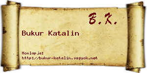 Bukur Katalin névjegykártya