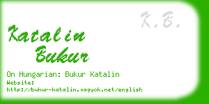 katalin bukur business card